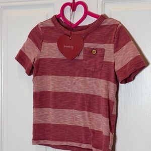 Blush Kids Short Sleeve Tee - Red and Pink Stripes